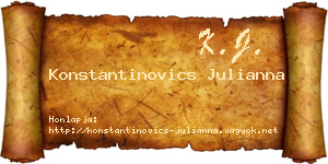Konstantinovics Julianna névjegykártya