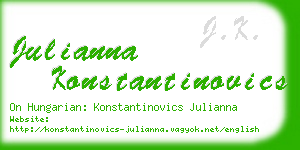 julianna konstantinovics business card